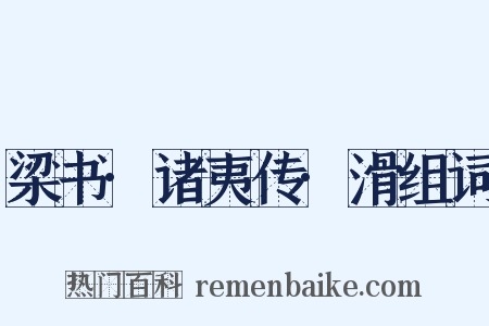 梁书·诸夷传·滑组词是什么意思的图片